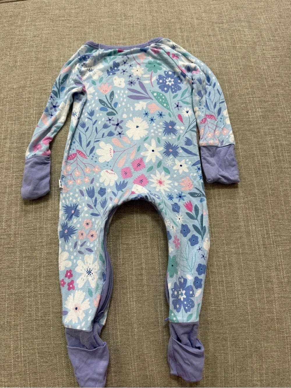 Little Sleepies Winter Floral Crescent Zippy